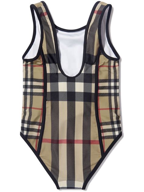 maillot burberry bébé fille|Maillot de bain Burberry Check en multicolore .